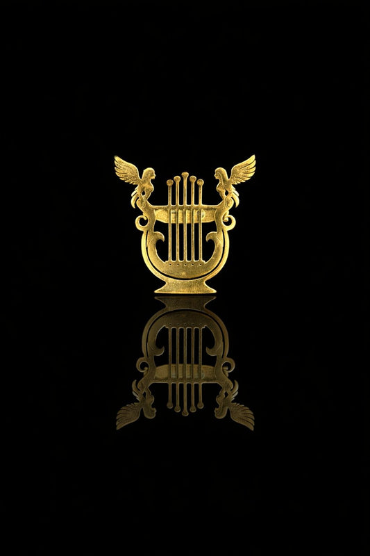 Celestial Lyre Brooch