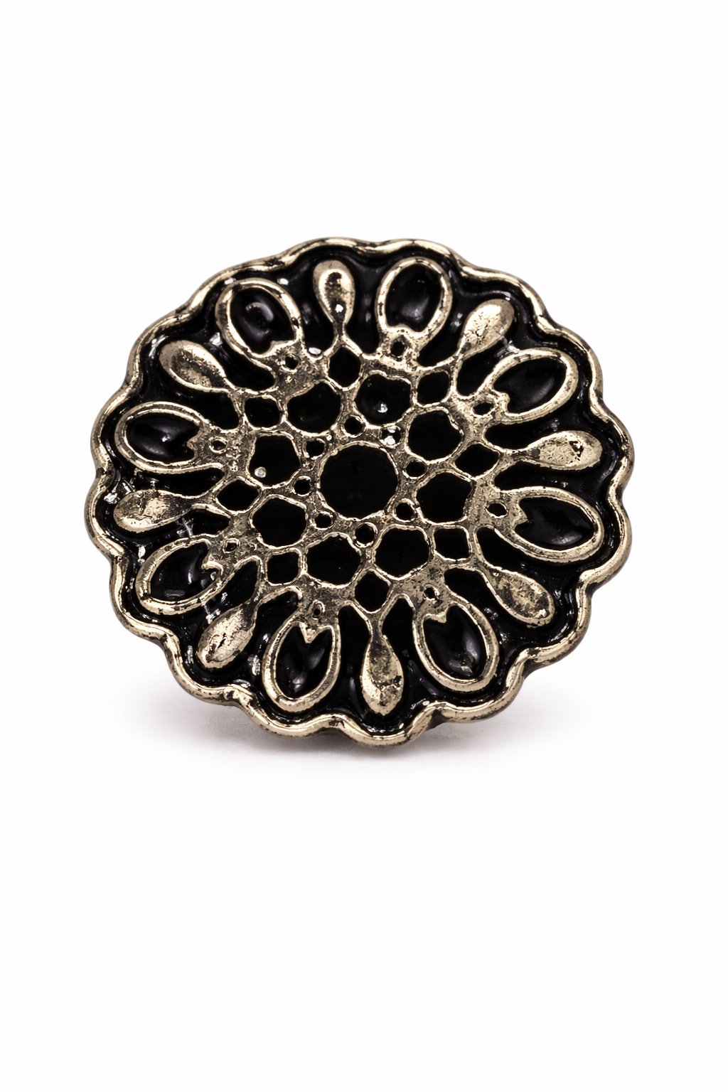 Midnight Floral Kurta Button