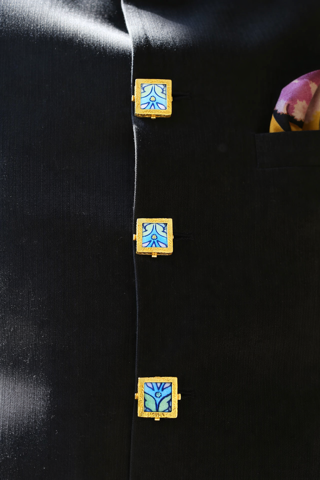 Padma Blue Pottery Bandhgala Buttons
