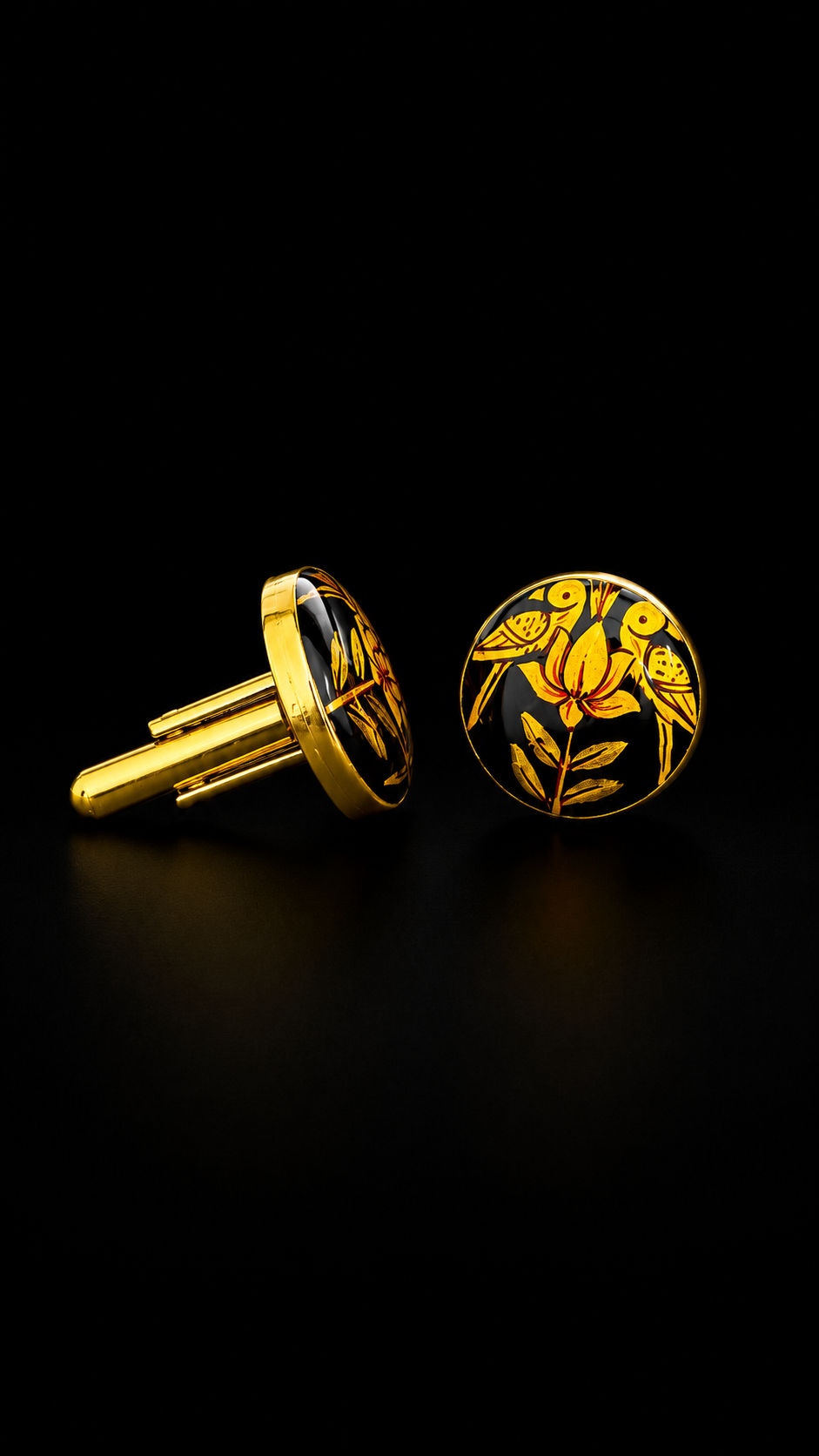 Sarika Hand-Painted Enamel Cufflinks