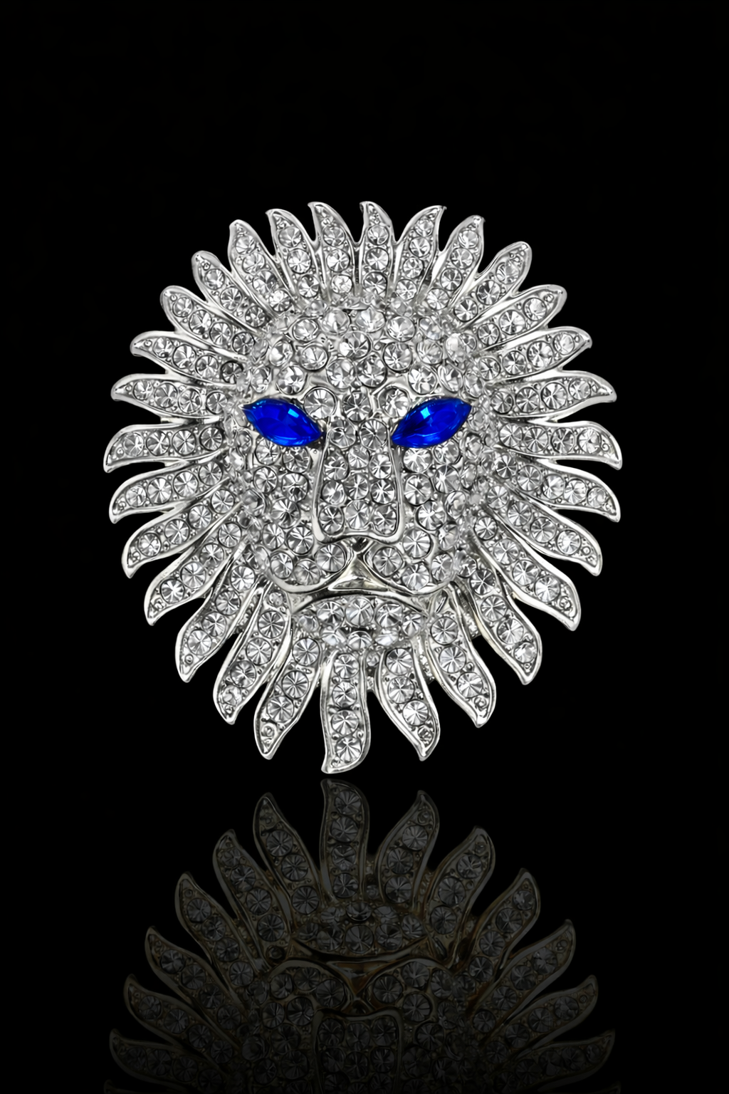 Regal Lion Crest Brooch