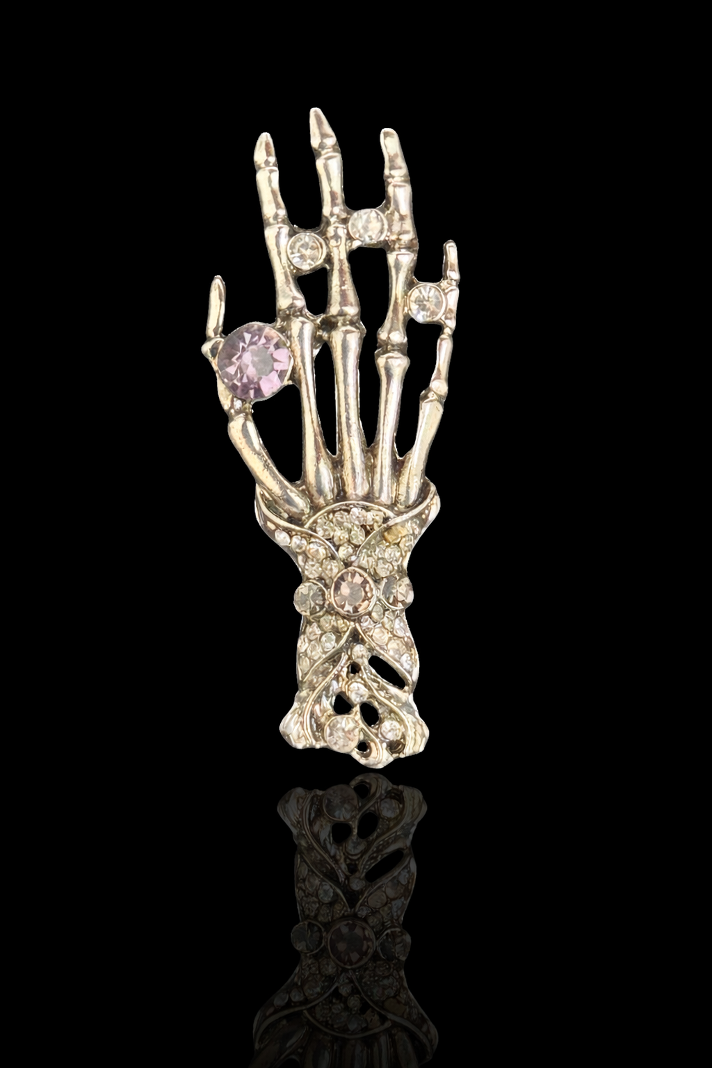 Blush Bone Hand Brooch
