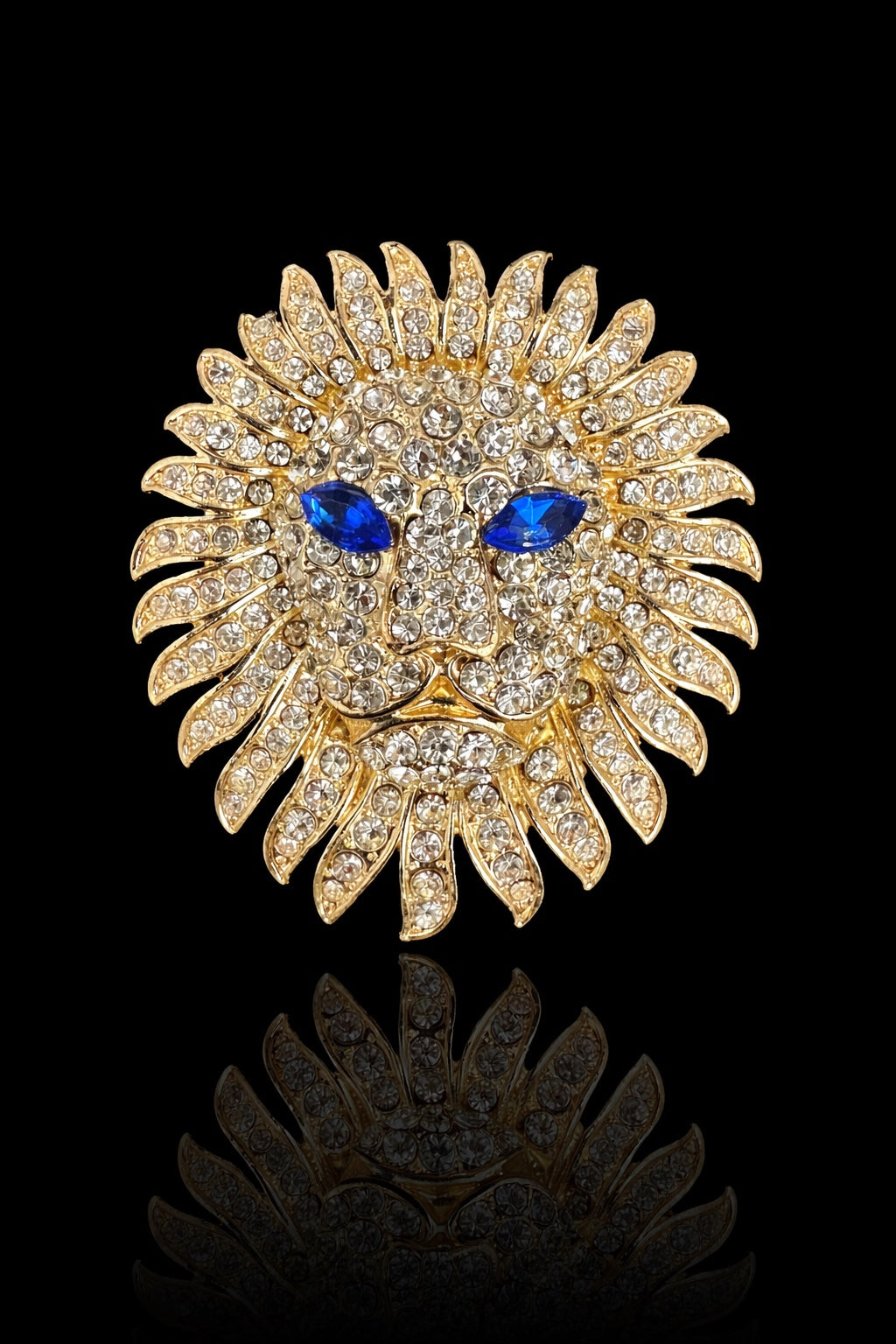 Regal Lion Crest Brooch