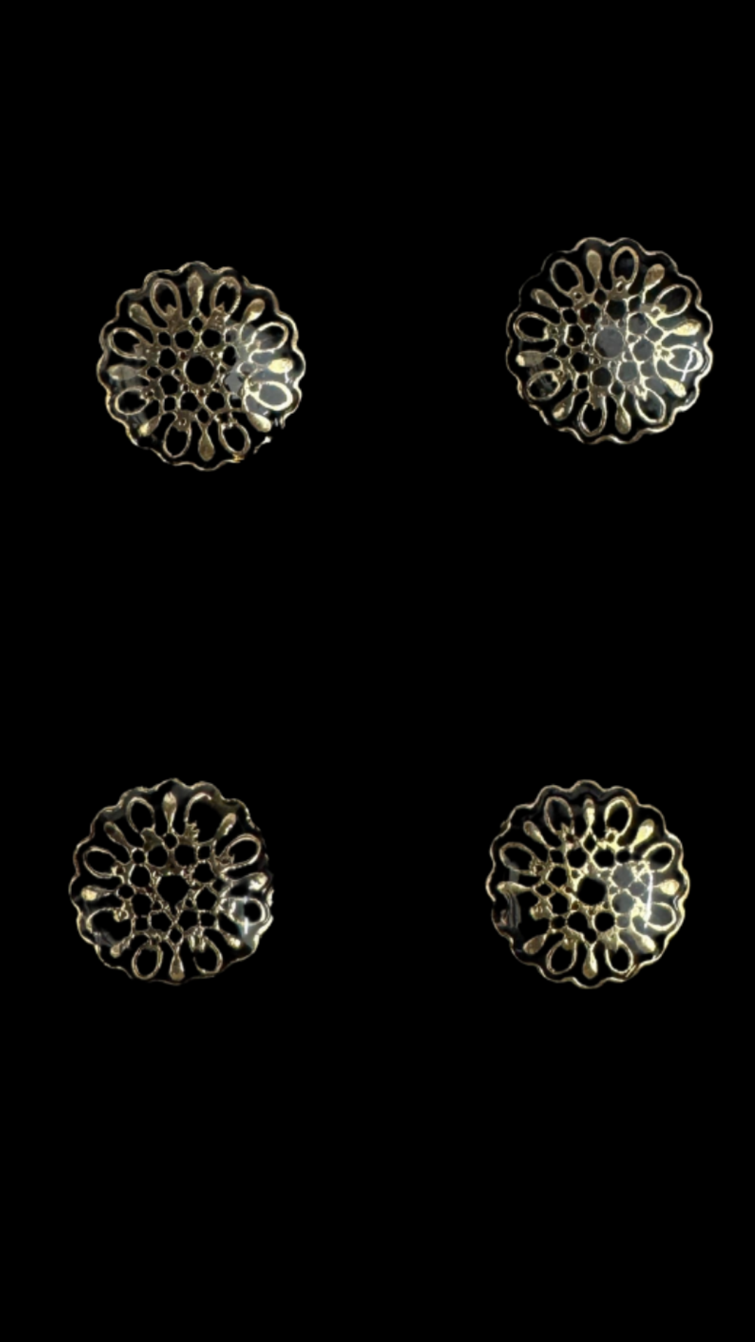 Midnight Floral Kurta Button