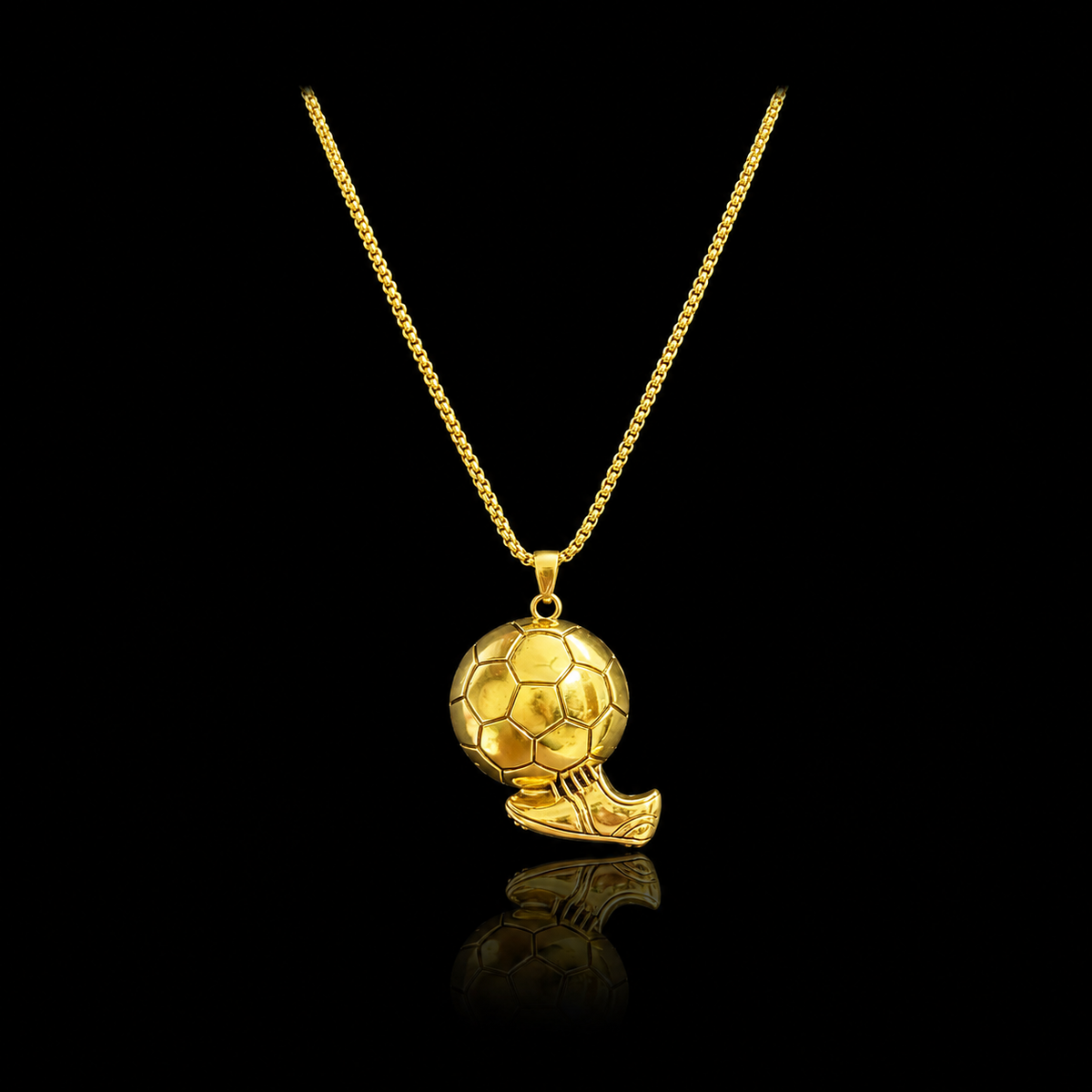Football Boot & Soccer Ball Pendant Chain