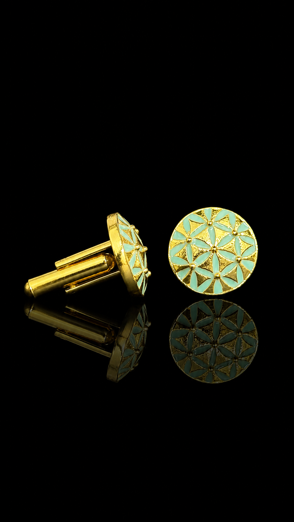 Mint Mosaic Cufflinks