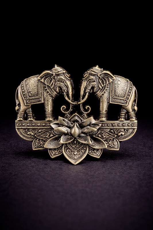 Heritage Twin Elephant Brooch