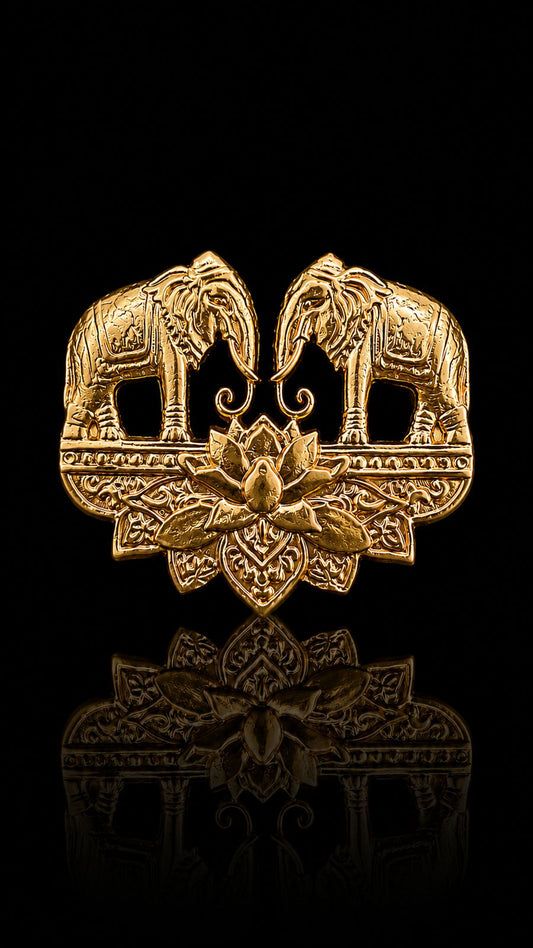 Royal Elephant Lotus Heritage Lapel Pin