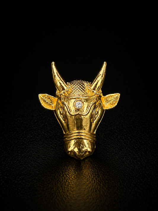 Royal Bull Crest Brooch