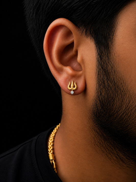 Trishul Divine Stud Earrings