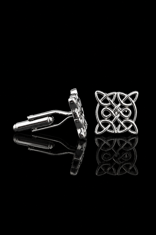 Celtic Knot Silver Cufflinks