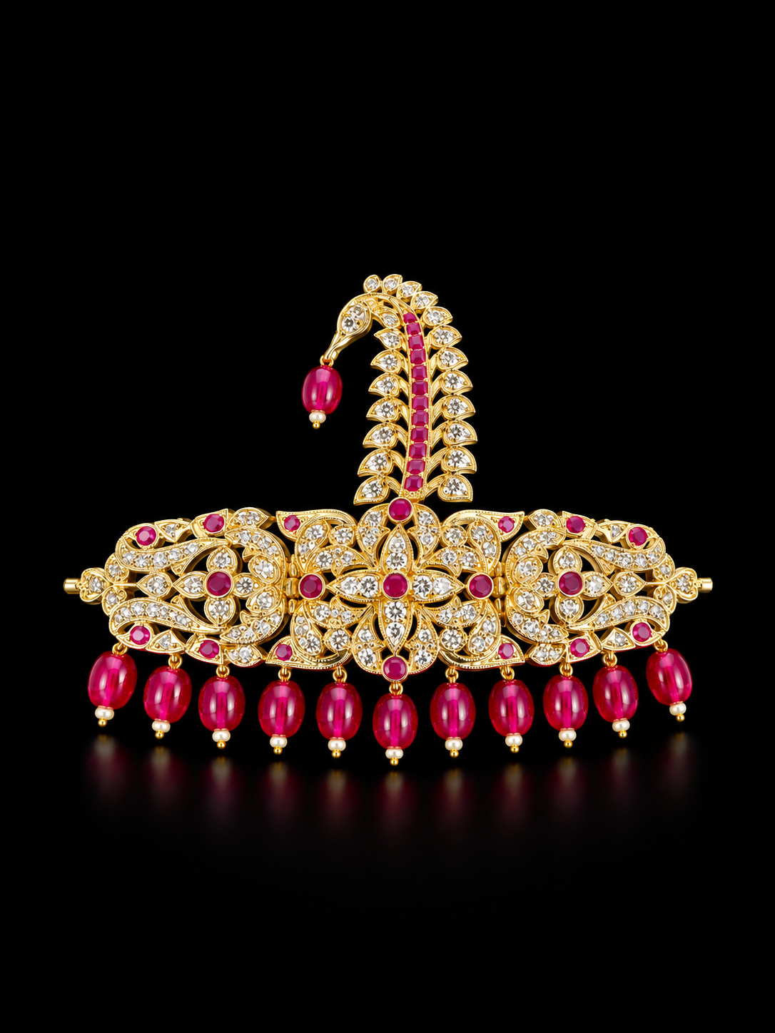 Royal Ruby Paisley Kalgi Sarpech
