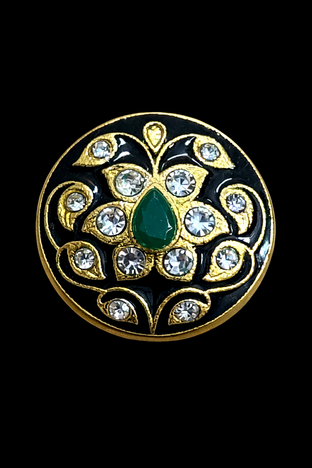 Royal Midnight Bloom Bandhgala Button