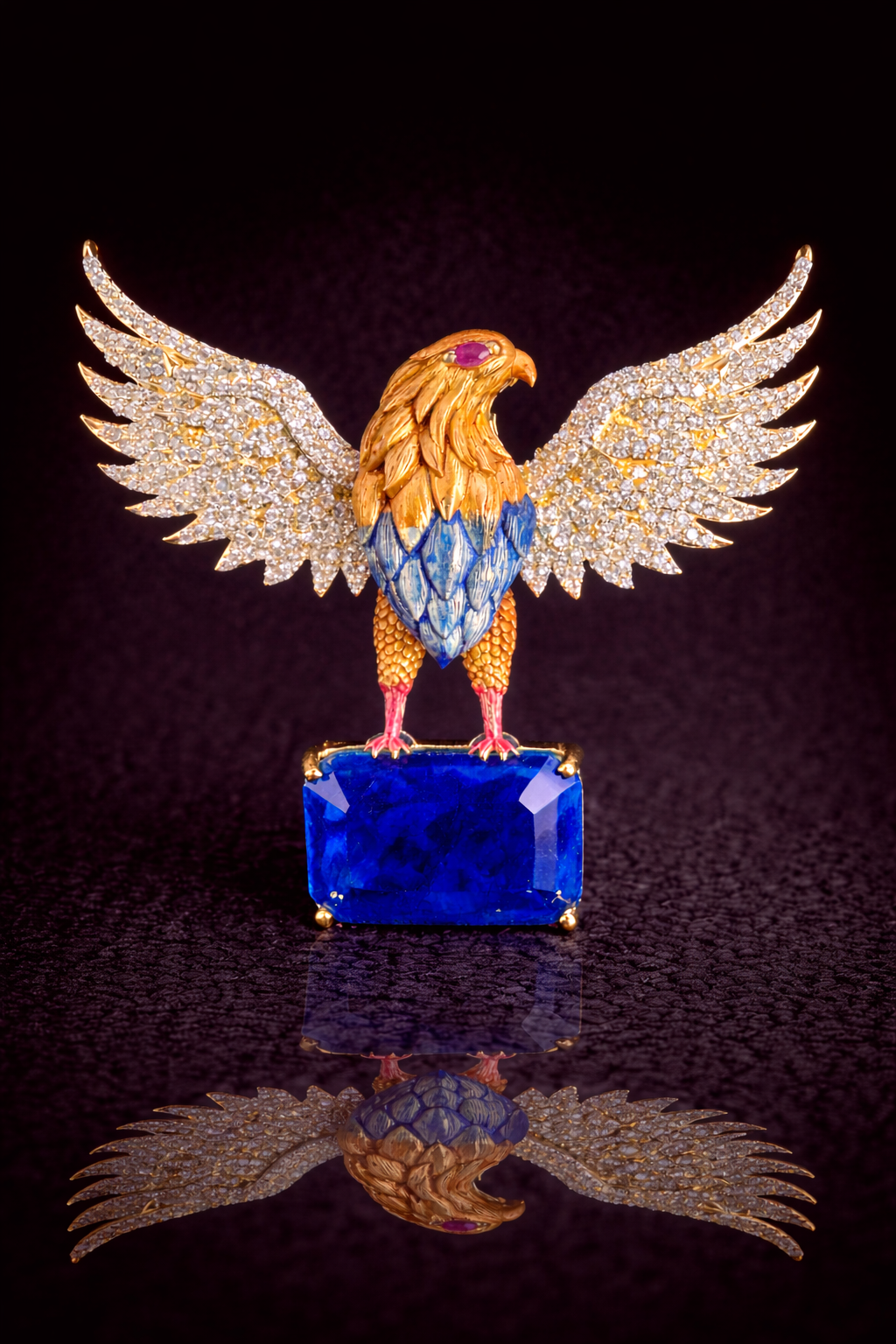 Imperial Eagle Crest Brooch