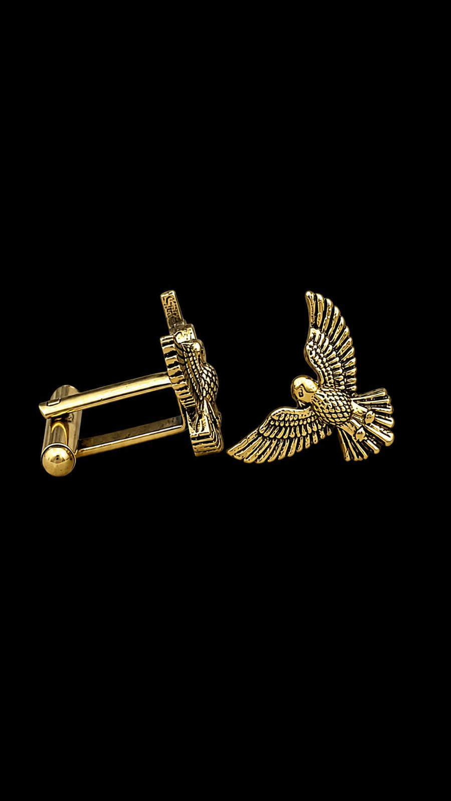 Golden Soaring Bird Cufflinks