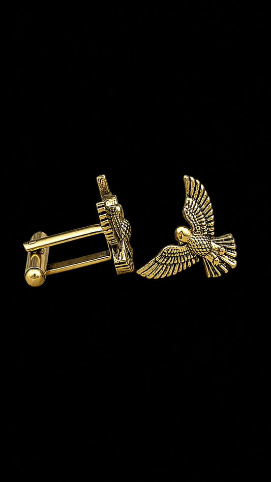 Golden Soaring Bird Cufflinks