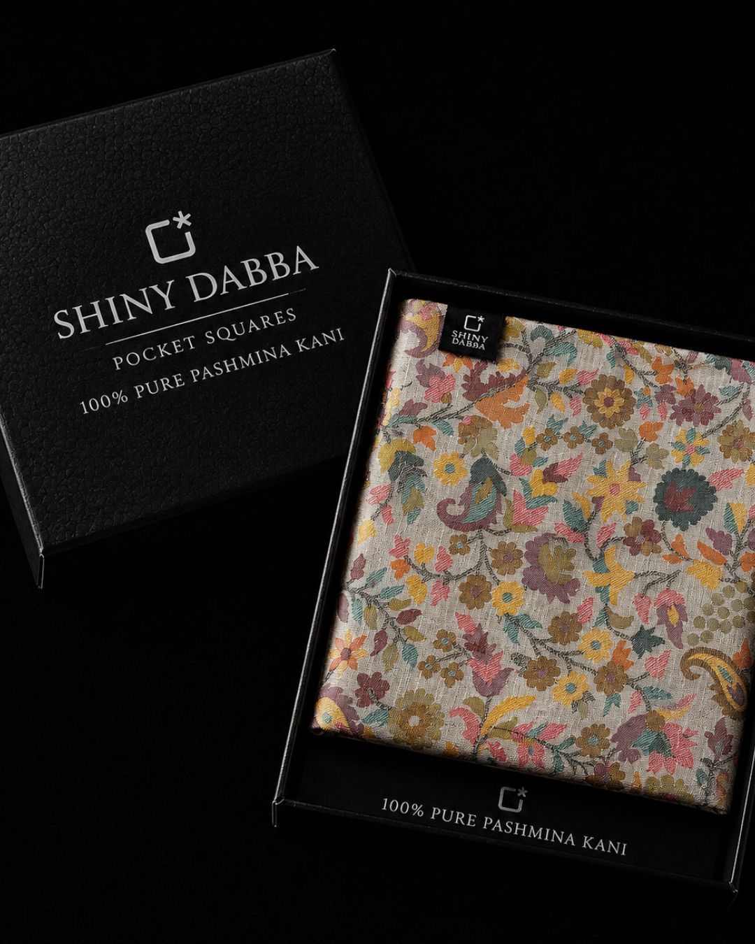 Pastel Garden Pashmina Kani Pocket Square