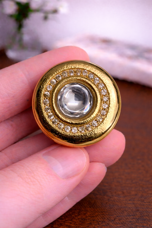 Royal Pearl Halo Bandhgala Button