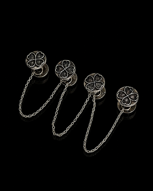 Antique Clover Chain Kurta Buttons
