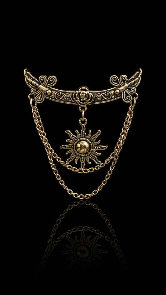 Celestial Sun Chain Brooch