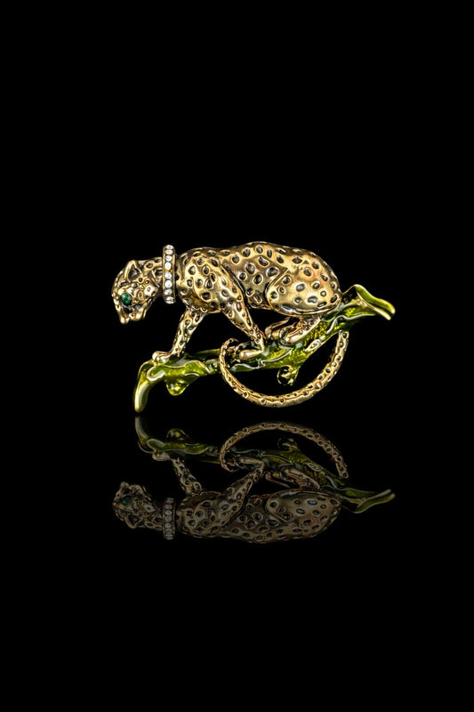 Stalker Leopard Brooch