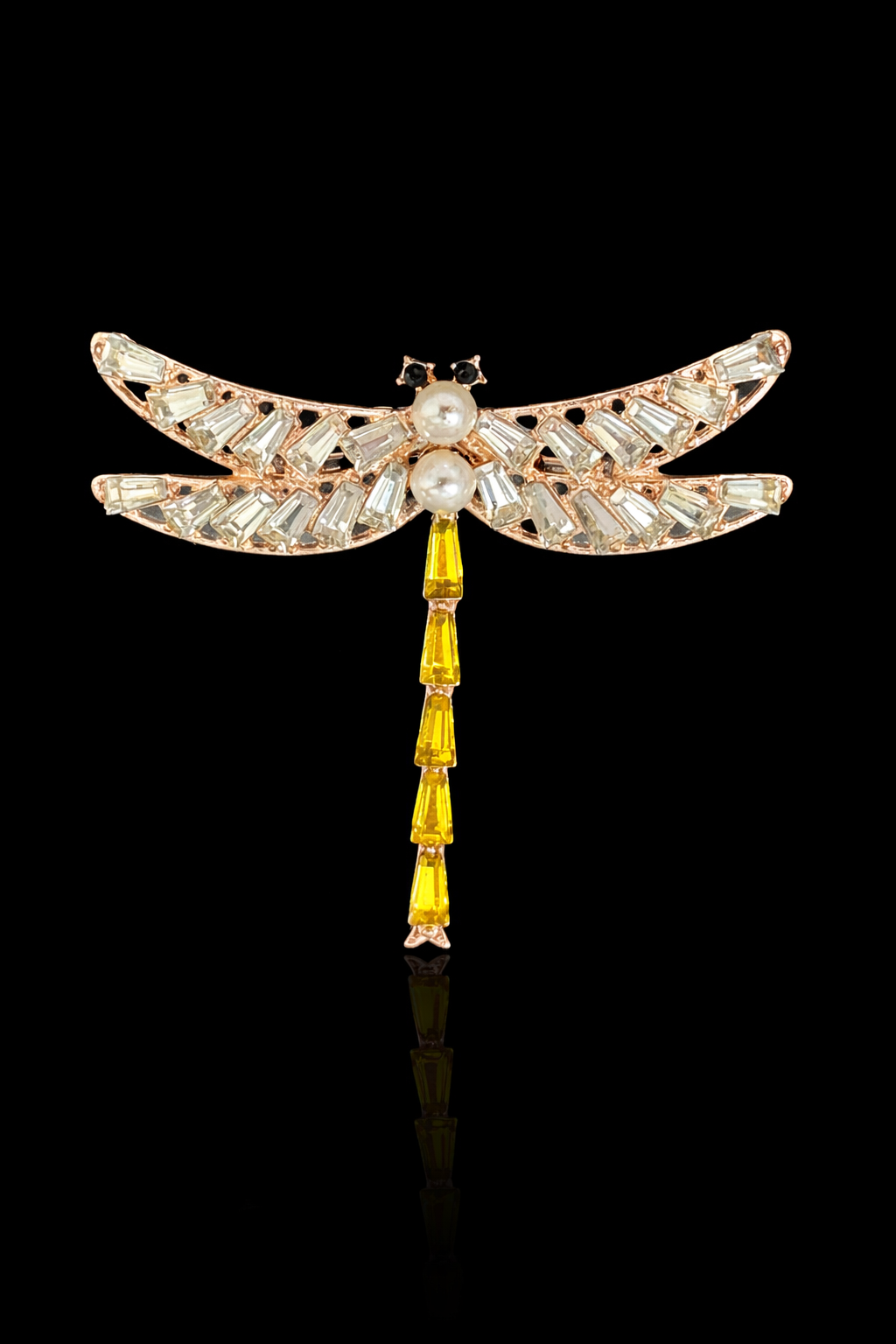 Golden Dragonfly Brooch
