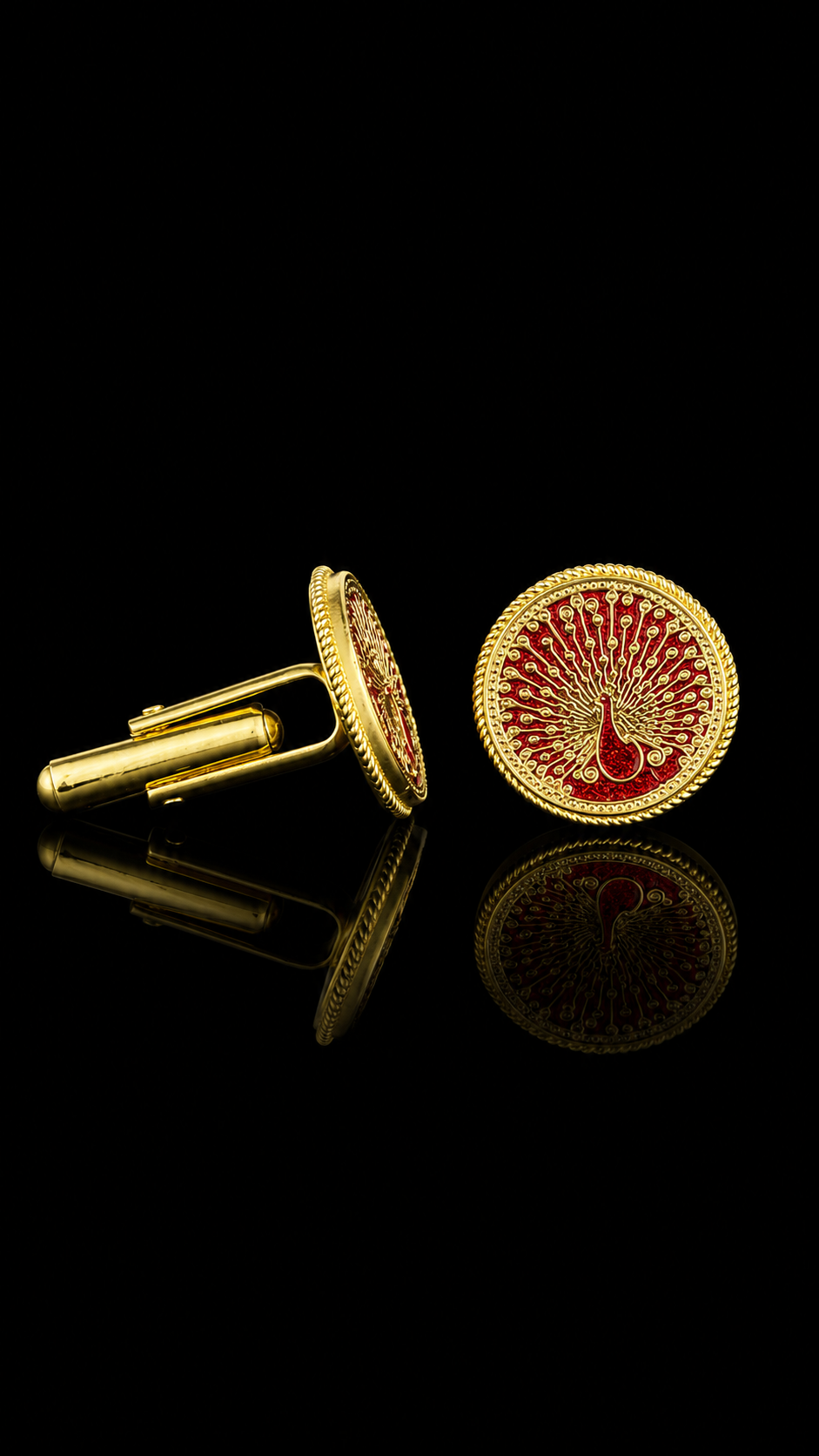 Peacock Heritage Thewa Art Cufflinks