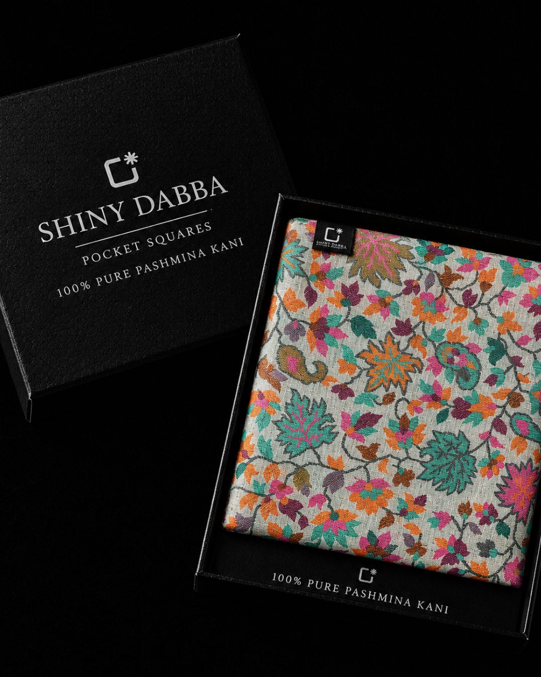 Vibrant Bloom Pashmina Kani Pocket Square
