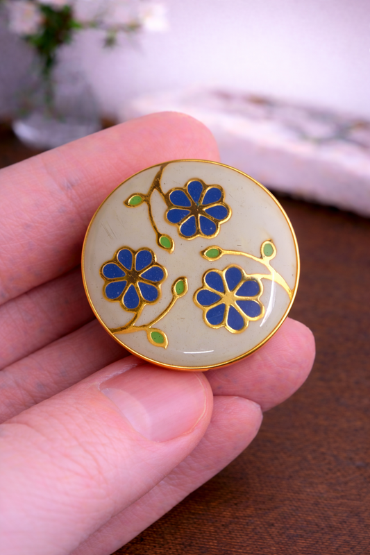 Rangrez Crimson Floral Bandhgala Button
