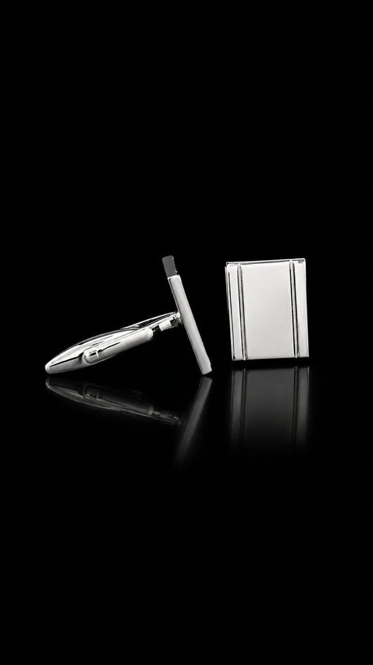 Executive Silver Bar Cufflinks
