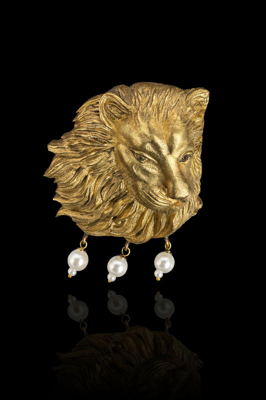 Majestic Mane Lion Brooch