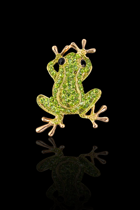Crystal Hopper Brooch