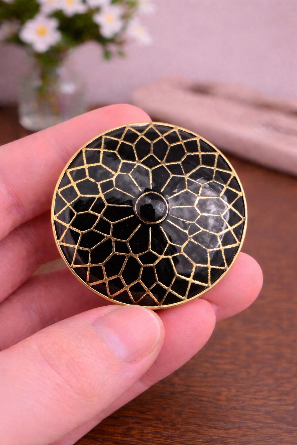 Midnight Mosaic Bandhgala Button
