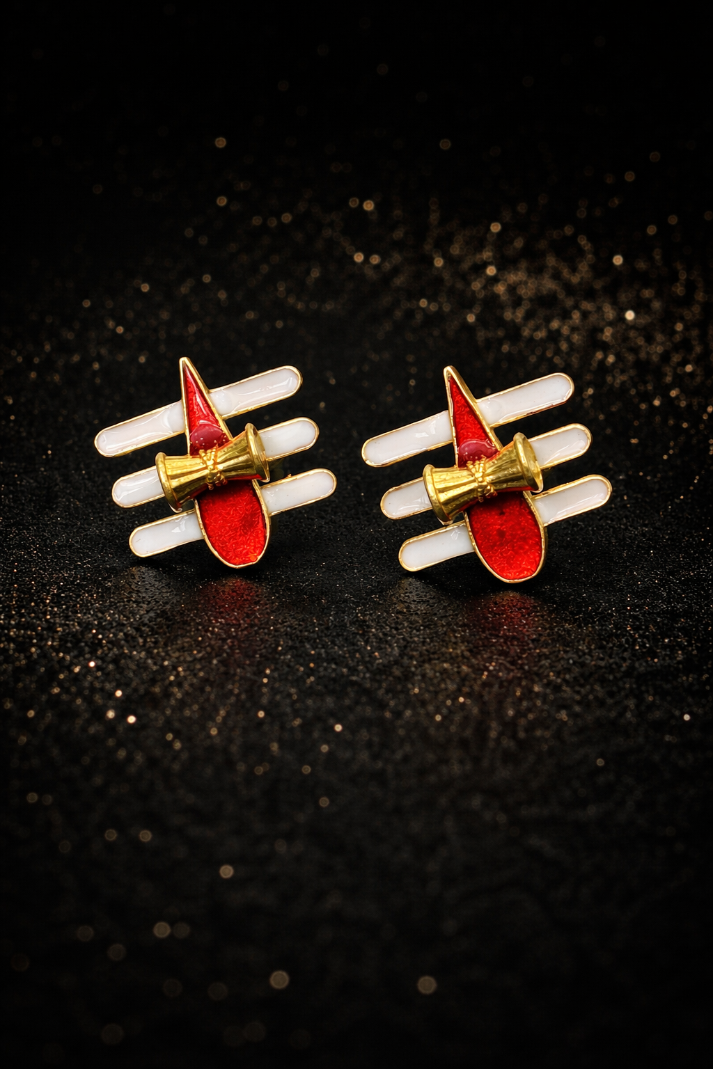 Mahakal Tilak Damru Cufflinks