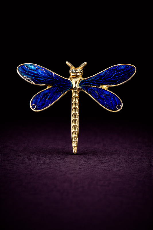 Midnight Blue Dragonfly Brooch