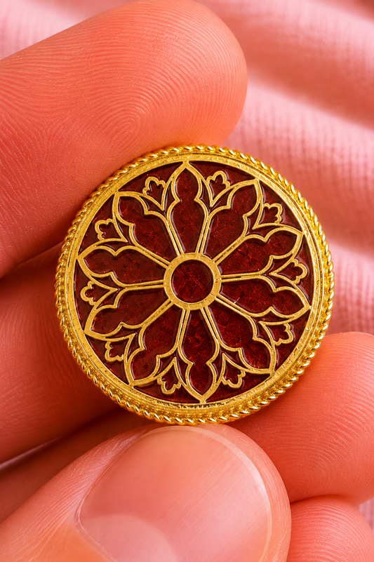 Royal Lotus Tewa Art Bandhgala Button