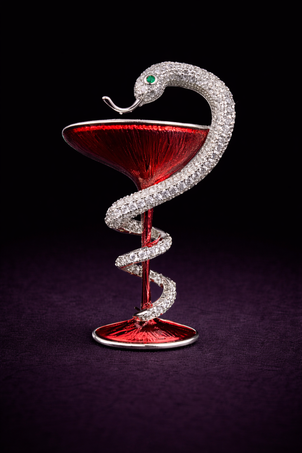 Serpent Chalice Brooch