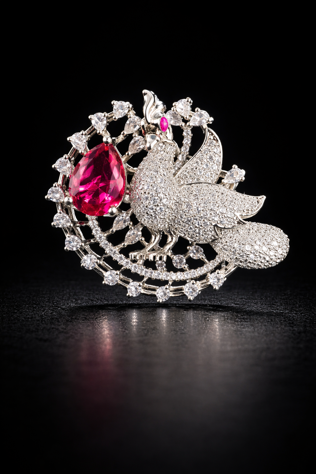 Royal Mayur Crest Brooch