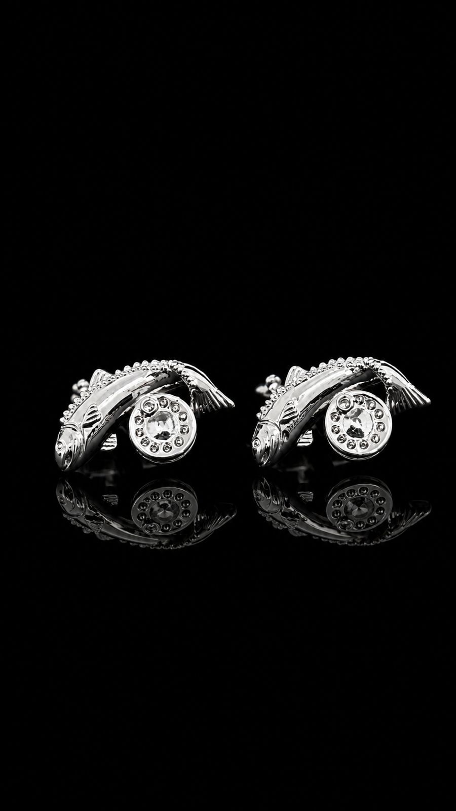 Crystal Fish Cufflinks