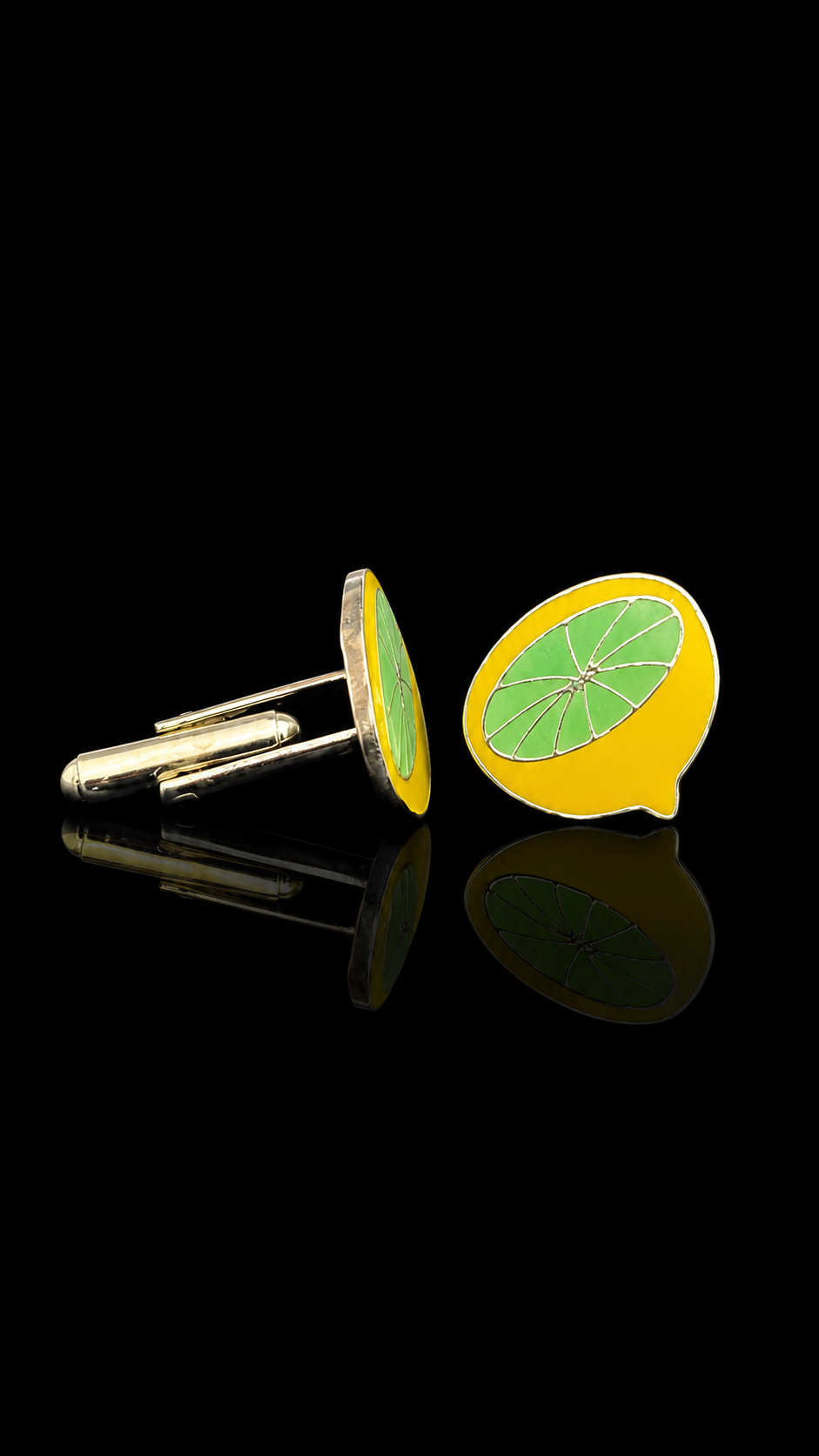 Zesty Lemon Slice Cufflinks