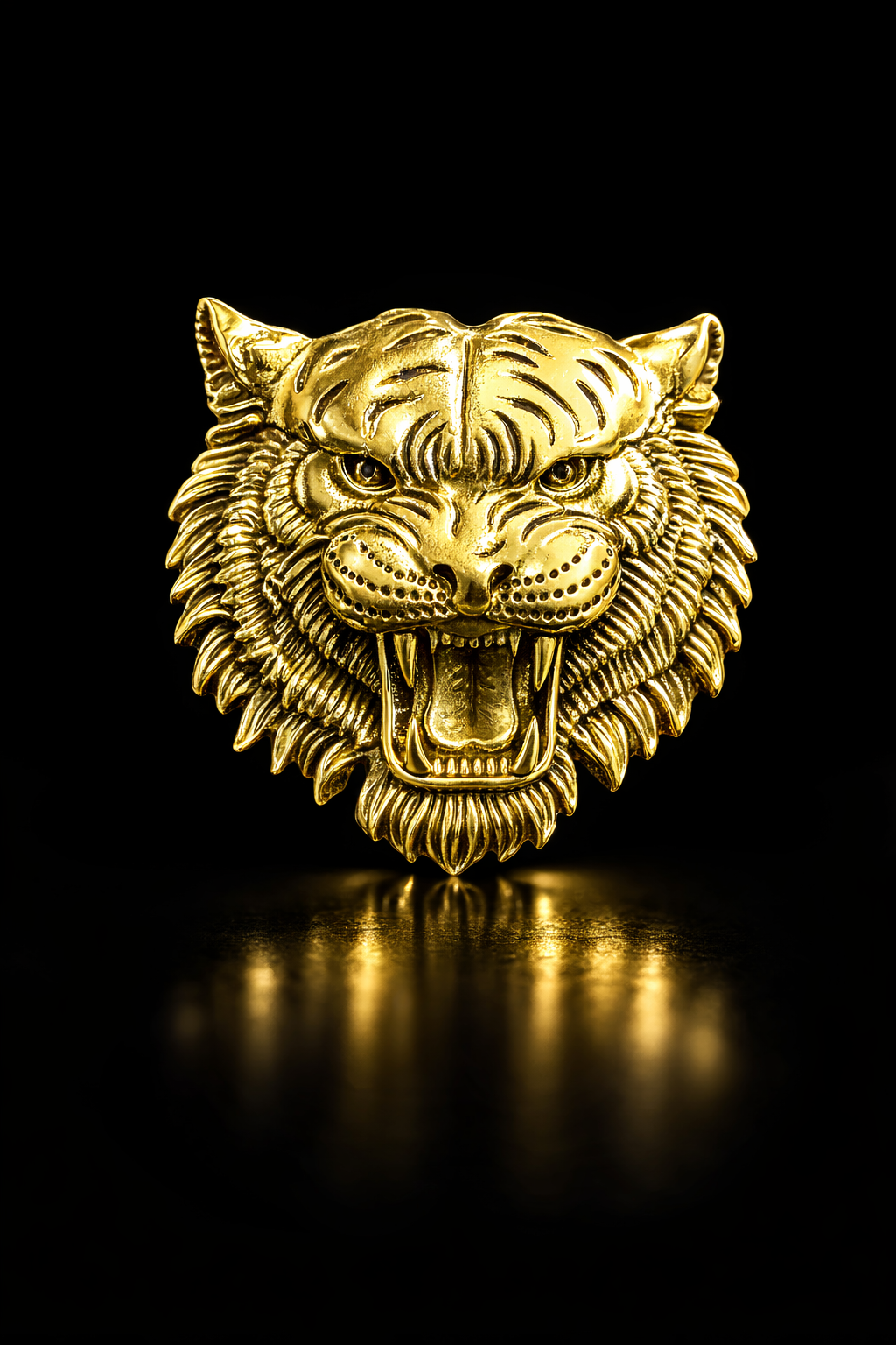Royal Tiger Head Brooch
