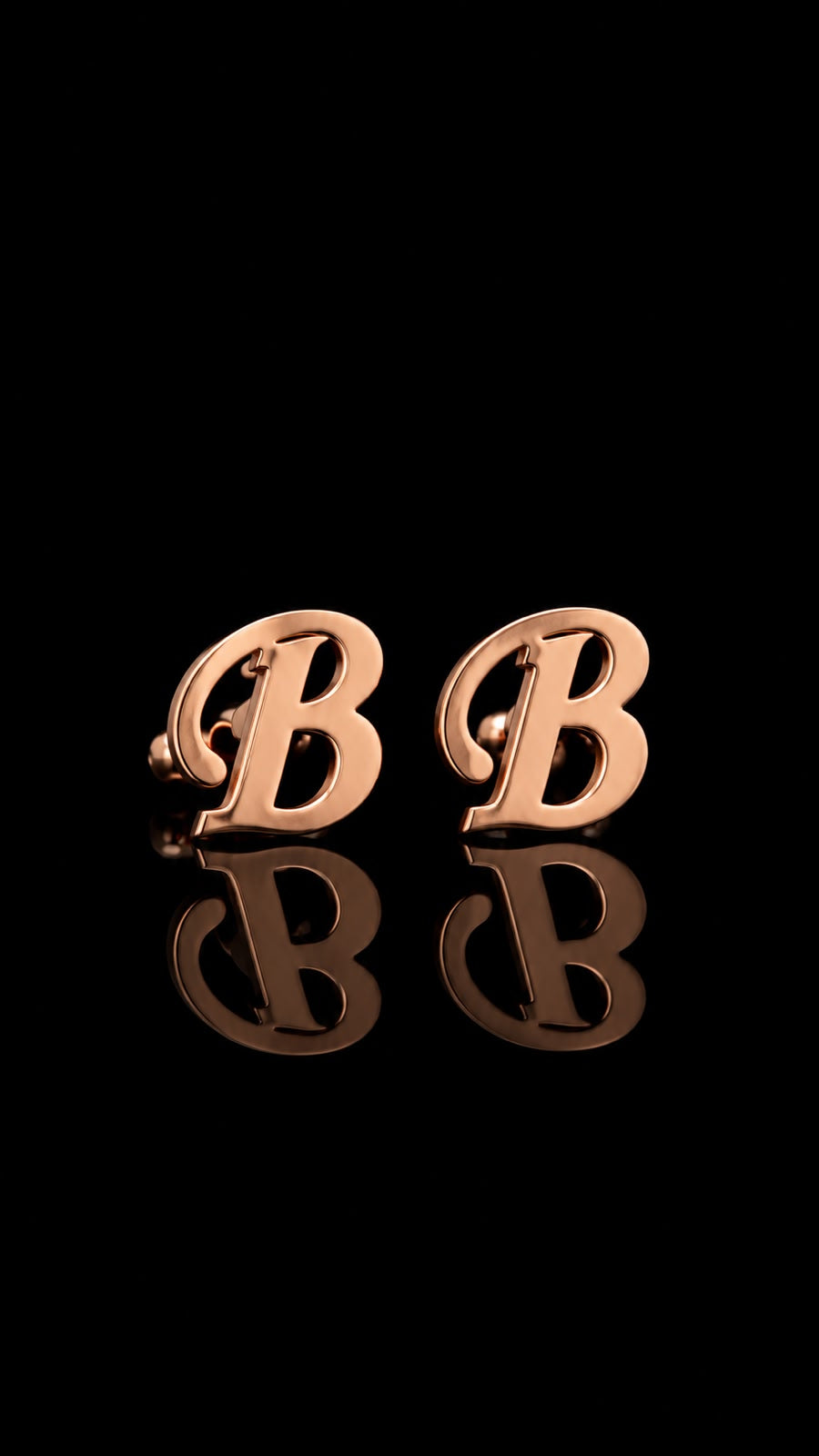 Rajputana Initial "B" Rose Gold Cufflinks