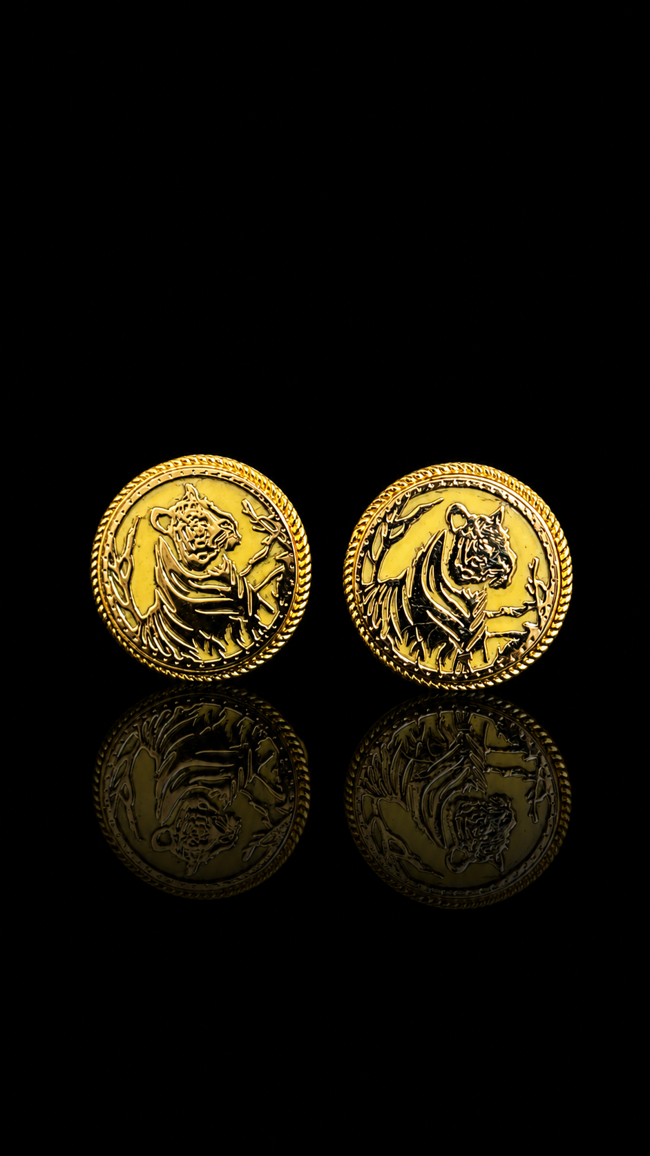 Royal Tiger Thewa Art Cufflinks