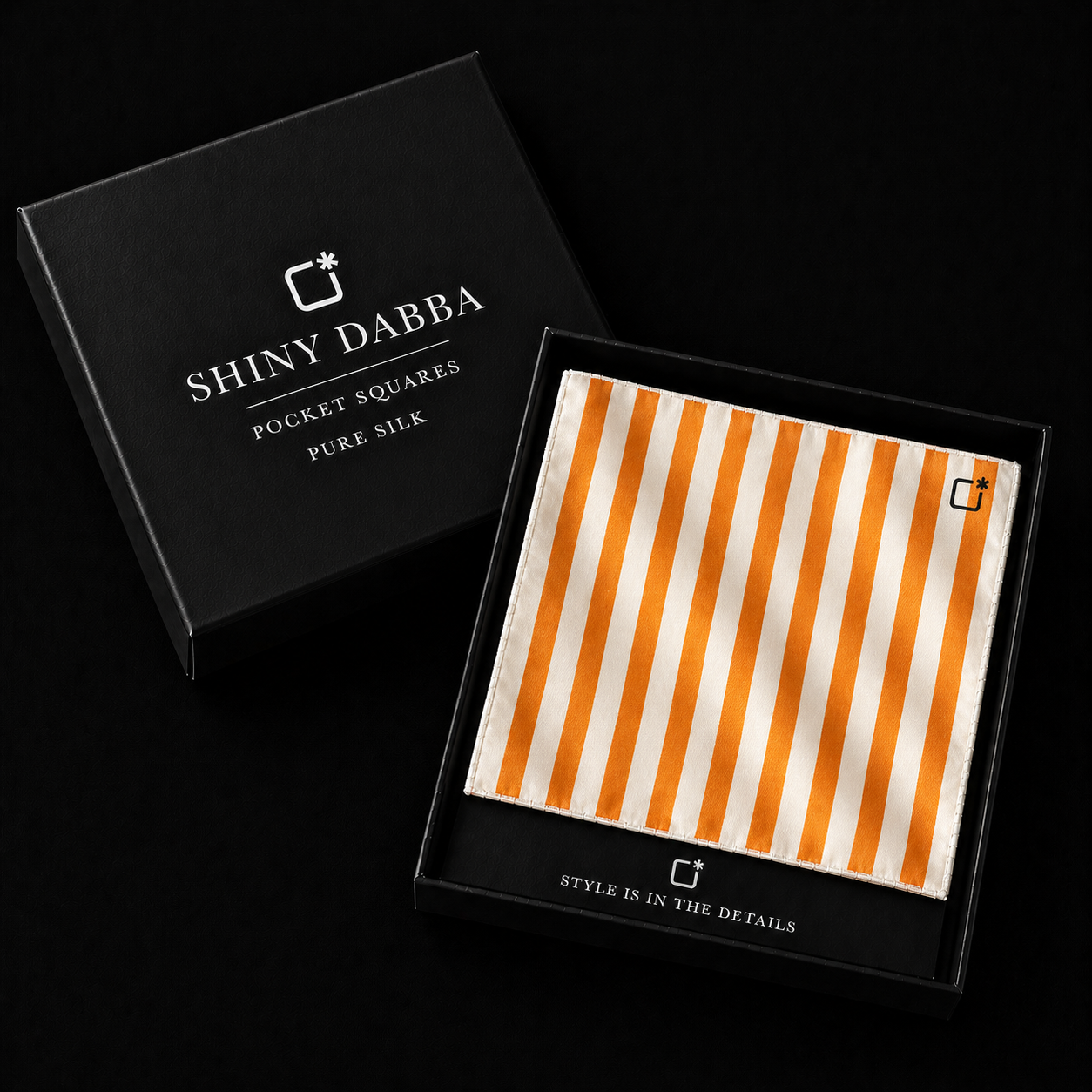 Sunset Stripe Silk Pocket Square