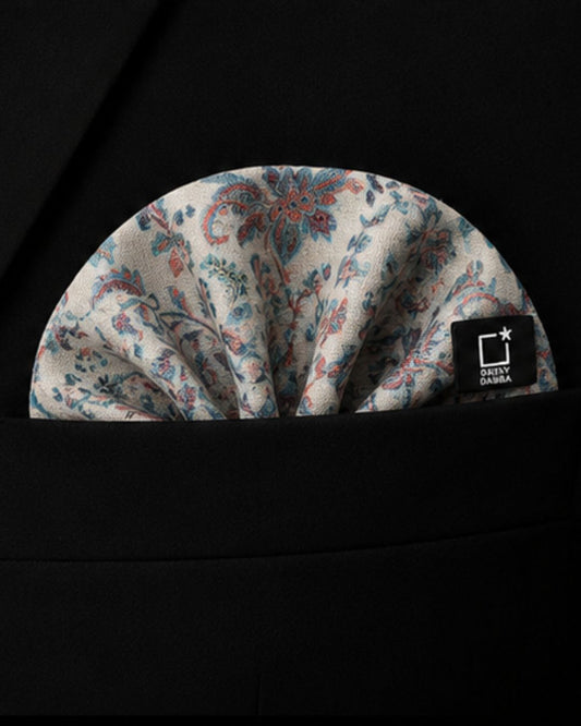 Vintage Paisley Pashmina Kani Pocket Square