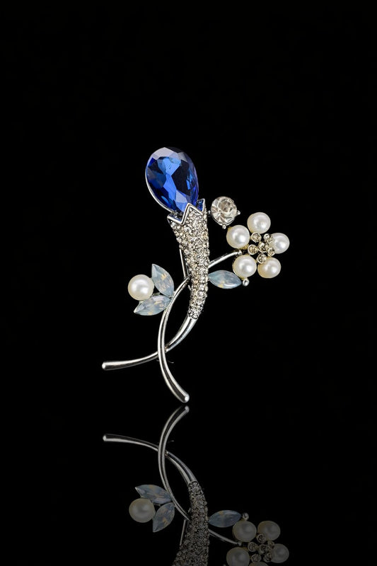 Sapphire Bloom Grace Brooch
