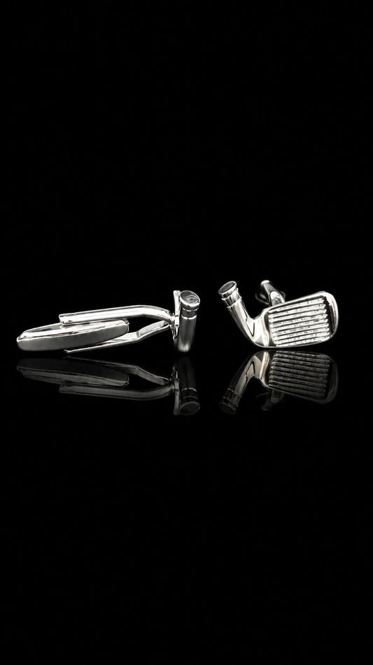 Silver Golf Club Cufflinks