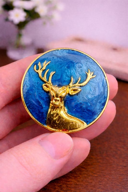 Noir Stag Heritage Bandhgala Button