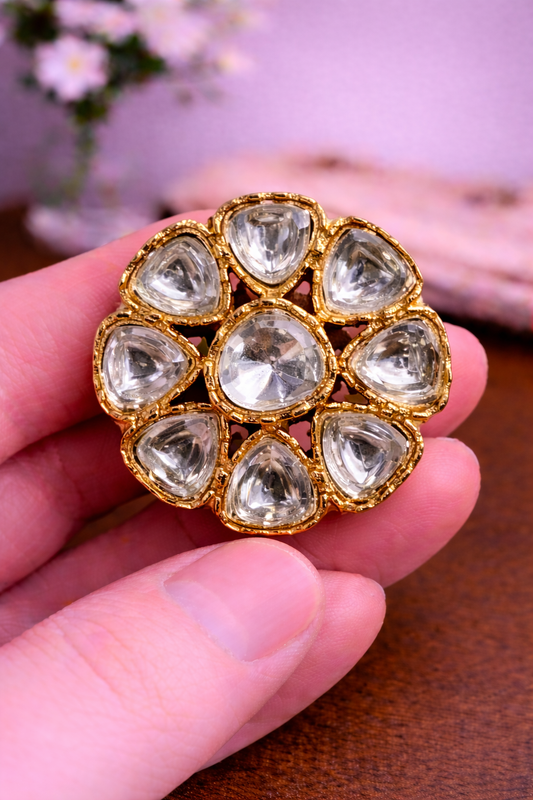 Imperial Kundan Bloom Bandhgala Button
