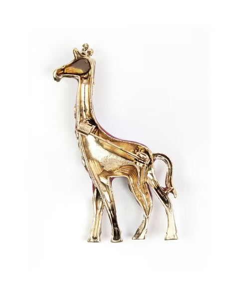 Gilded Giraffe Brooch
